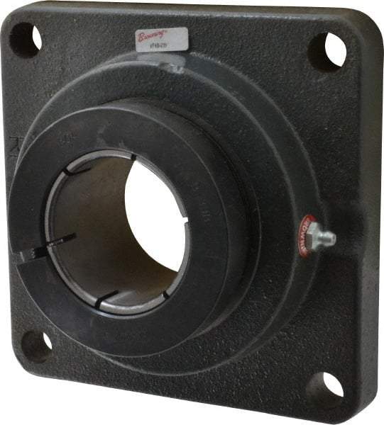 Browning - 2-7/16" ID, 6-7/8" OAL x 6-7/8" OAH 4-Bolt Flange - 8,150 Lb Static Cap, 11,789 Lb Dyn Cap, 5-5/8" Btw Mnt Hole Ctrs, Cast Iron - Exact Tool & Supply