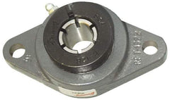 Browning - 2-3/16" ID, 8-1/2" OAL x 5-1/4" OAH 2-Bolt Flange - 6,601 Lb Static Cap, 9,752 Lb Dyn Cap, 7-1/4" Btw Mnt Hole Ctrs, Cast Iron - Exact Tool & Supply