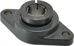 Browning - 1" ID, 4-7/8" OAL x 2-3/4" OAH 2-Bolt Flange - 1,651 Lb Static Cap, 2,801 Lb Dyn Cap, 3-57/64" Btw Mnt Hole Ctrs, Cast Iron - Exact Tool & Supply