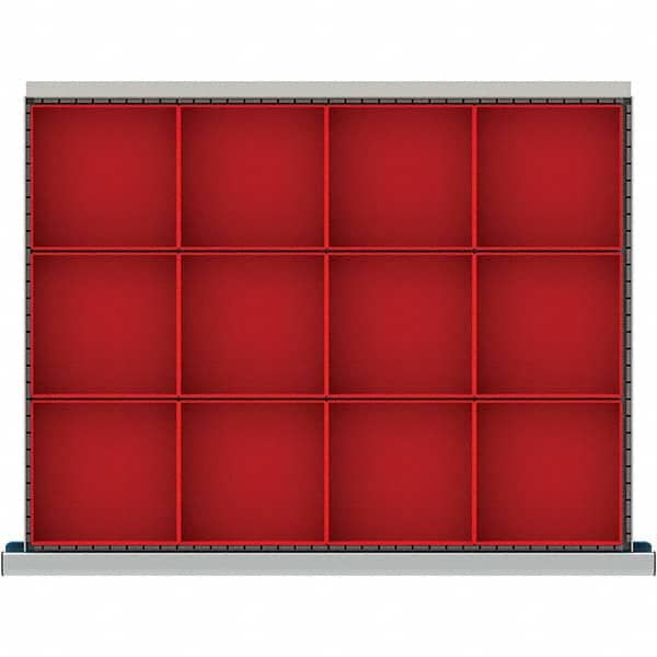 LISTA - 12-Compartment Drawer Divider Layout for 3.15" High Drawers - Exact Tool & Supply