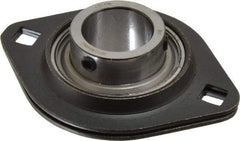 Browning - 1" ID, 3-3/4" OAL x 2-13/16" OAH 2-Bolt Flange - 1,651 Lb Static Cap, 2,801 Lb Dyn Cap, 3" Btw Mnt Hole Ctrs, 1-13/32" Base-to-Ctr Ht, Stamped Steel - Exact Tool & Supply