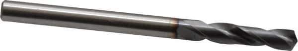 OSG - 5/32" 130° Spiral Flute Powdered Metal Screw Machine Drill Bit - TiCN Finish, Right Hand Cut, 22mm Flute Length, 54mm OAL, Standard Point, Straight Shank - Exact Tool & Supply
