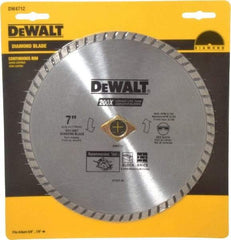 DeWALT - 7" Diam, 5/8" Arbor Hole Diam, Wet & Dry Cut Saw Blade - Diamond-Tipped, Standard Round Arbor - Exact Tool & Supply
