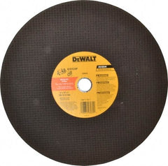 DeWALT - 14" Aluminum Oxide/Silicon Carbide Blend Cutoff Wheel - 1/8" Thick, 1" Arbor, 5,500 Max RPM, Use with Circular Saws - Exact Tool & Supply