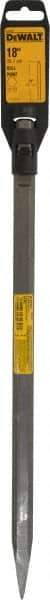 DeWALT - 18" OAL, 3/4" Shank Diam, Point Chisel - Hex Drive, Hex Shank, Steel - Exact Tool & Supply