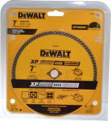 DeWALT - 7" Diam, 5/8" Arbor Hole Diam, Wet & Dry Cut Saw Blade - Diamond-Tipped, Standard Round Arbor - Exact Tool & Supply