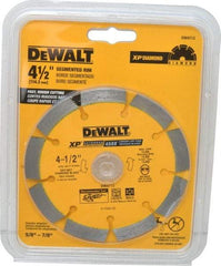 DeWALT - 4-1/2" Diam, 7/8" Arbor Hole Diam, Wet & Dry Cut Saw Blade - Diamond-Tipped, Standard Round Arbor - Exact Tool & Supply