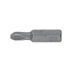 DeWALT - #2, Insert Standard Phillips Screwdriver Bit - 1/4" Drive, 1" OAL - Exact Tool & Supply