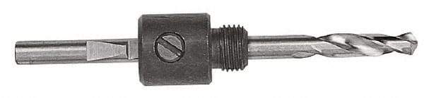 DeWALT - 1-1/4 to 6" Tool Diam Compatibility, Straight Shank, Steel Integral Pilot Drill, Hole Cutting Tool Arbor - 1/2" Min Chuck, Round Shank Cross Section, Quick-Change Attachment, For 1-1/4 to 6" Hole Saws - Exact Tool & Supply