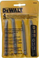 DeWALT - 4 Piece, Bit Set - Phillips, Slotted Point - Exact Tool & Supply