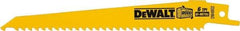 DeWALT - Bi-Metal Reciprocating Saw Blade - Tapered Profile, 6 TPI, Toothed Edge - Exact Tool & Supply