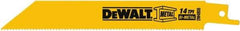 DeWALT - Bi-Metal Reciprocating Saw Blade - Straight Profile, 14 TPI, Toothed Edge - Exact Tool & Supply