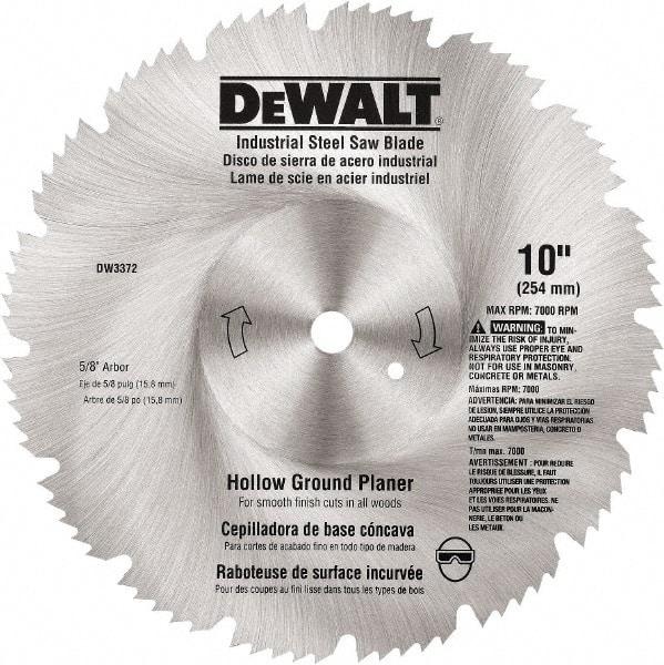 DeWALT - 10" Diam, 80 Tooth Wet & Dry Cut Saw Blade - Steel, Standard Round Arbor - Exact Tool & Supply