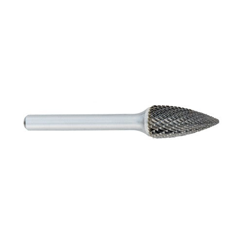 ‎SM-1 -6mm × 12mm LOC × 6mm Shank × 50mm OAL Pointed Cone Carbide Medium Tough Cut Burr - Exact Tool & Supply
