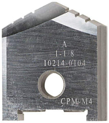 Allied Machine and Engineering - 2-19/32" Diam x 7/16" Thick, Seat Code E, 130° Included Angle Spade Drill Insert - Uncoated Powdered Metal, Powdered Metal, Series E - Exact Tool & Supply