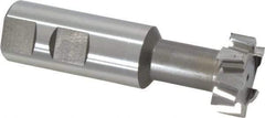 Interstate - 1-1/4" Cut Diam, 31/64" Cut Width, 21/32" Neck Diam, 1" Shank Diam, 3-15/16" OAL, M42 Cobalt T-Slot Cutter - Uncoated, 5/8" Bolt, Straight Teeth, 10 Teeth - Exact Tool & Supply