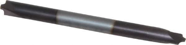 Value Collection - 1/32" Radius, 1/8" Mill Diam, 2 Flute Solid Carbide Corner Rounding End Mill - Double End, AlTiN Finish, 1-1/2" OAL, 1/8" Shank Diam - Exact Tool & Supply