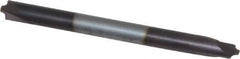 Value Collection - 1/32" Radius, 1/8" Mill Diam, 2 Flute Solid Carbide Corner Rounding End Mill - Double End, AlTiN Finish, 1-1/2" OAL, 1/8" Shank Diam - Exact Tool & Supply