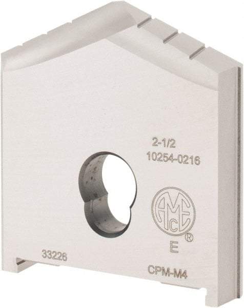 Allied Machine and Engineering - 2-1/2" Diam x 7/16" Thick, Seat Code E, 130° Included Angle Spade Drill Insert - Uncoated Powdered Metal, Powdered Metal, Series E - Exact Tool & Supply