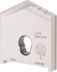 Allied Machine and Engineering - 2-1/2" Diam x 7/16" Thick, Seat Code E, 130° Included Angle Spade Drill Insert - Uncoated Powdered Metal, Powdered Metal, Series E - Exact Tool & Supply