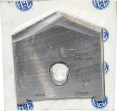 Allied Machine and Engineering - 2-11/16" Diam x 7/16" Thick, Seat Code E, 130° Included Angle Spade Drill Insert - Uncoated Powdered Metal, Powdered Metal, Series E - Exact Tool & Supply