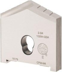 Allied Machine and Engineering - 2-3/4" Diam x 7/16" Thick, Seat Code E, 130° Included Angle Spade Drill Insert - Uncoated Powdered Metal, Powdered Metal, Series E - Exact Tool & Supply