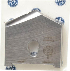 Allied Machine and Engineering - 2-13/16" Diam x 7/16" Thick, Seat Code E, 130° Included Angle Spade Drill Insert - Uncoated Powdered Metal, Powdered Metal, Series E - Exact Tool & Supply