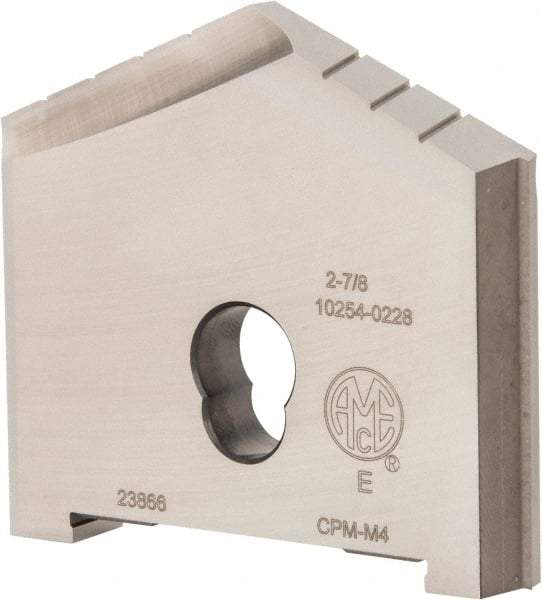 Allied Machine and Engineering - 2-7/8" Diam x 7/16" Thick, Seat Code E, 130° Included Angle Spade Drill Insert - Uncoated Powdered Metal, Powdered Metal, Series E - Exact Tool & Supply