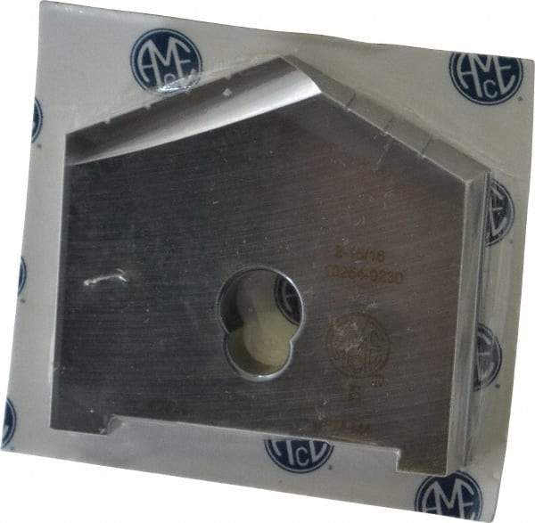 Allied Machine and Engineering - 2-15/16" Diam x 7/16" Thick, Seat Code E, 130° Included Angle Spade Drill Insert - Uncoated Powdered Metal, Powdered Metal, Series E - Exact Tool & Supply