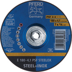 PFERD - Depressed-Center Wheels; Hole Thread Size: 5/8-11 ; Connector Type: Arbor ; Wheel Type Number: Type 27 ; Abrasive Material: Aluminum Oxide ; Maximum RPM: 8500.000 ; Bond Type: Resinoid - Exact Tool & Supply