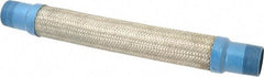 Mason Ind. - 1-1/2" Pipe, Braided Stainless Steel Single Arch Hose Pipe Expansion Joint - 18" Long, 430 Max psi, Male NPT - Exact Tool & Supply