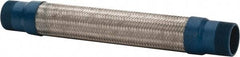Mason Ind. - 2" Pipe, Braided Stainless Steel Single Arch Hose Pipe Expansion Joint - 18" Long, 360 Max psi, Male NPT - Exact Tool & Supply