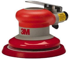 3M - 12,000 OPM, 17 CFM Air Consumption, 90 psi Air Pressure, Palm Air Orbital Sander - Round Pad, 3/8" Inlet - Exact Tool & Supply