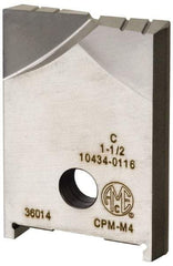 Allied Machine and Engineering - 2-3/16" Diam x 3/8" Thick, Seat Code D, Flat Bottom Spade Drill Insert - Uncoated Powdered Metal, Powdered Metal, Series D - Exact Tool & Supply