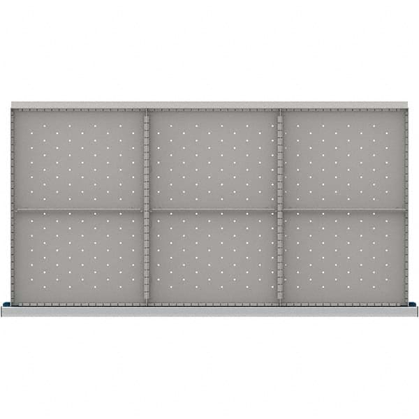LISTA - 6-Compartment Drawer Divider Layout for 3.15" High Drawers - Exact Tool & Supply