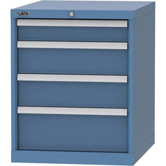 LISTA - 4 Drawer, 99 Compartment Red Steel Modular Storage Cabinet - Exact Tool & Supply