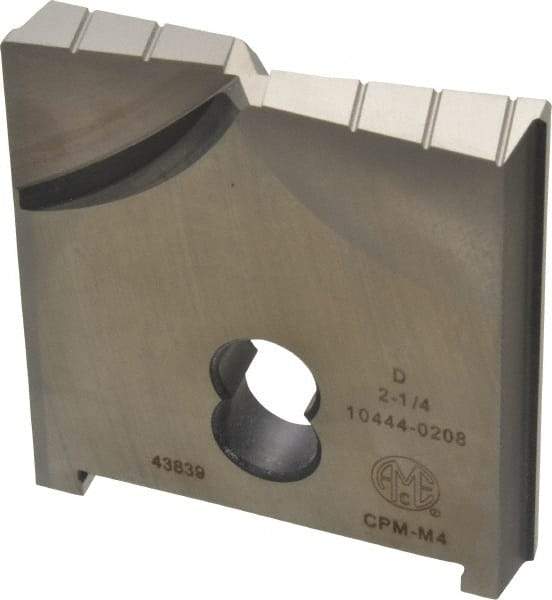 Allied Machine and Engineering - 2-1/4" Diam x 3/8" Thick, Seat Code D, Flat Bottom Spade Drill Insert - Uncoated Powdered Metal, Powdered Metal, Series D - Exact Tool & Supply