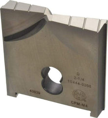 Allied Machine and Engineering - 2-1/4" Diam x 3/8" Thick, Seat Code D, Flat Bottom Spade Drill Insert - Uncoated Powdered Metal, Powdered Metal, Series D - Exact Tool & Supply
