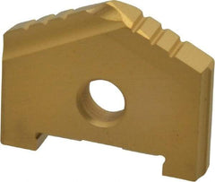 Allied Machine and Engineering - 1-7/32" Diam x 3/16" Thick, Seat Code A, 130° Included Angle Spade Drill Insert - TiN Coated, High Speed Steel, Series A - Exact Tool & Supply