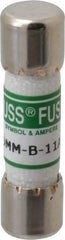 Cooper Bussmann - 1,000 VAC/VDC, 11 Amp, Fast-Acting General Purpose Fuse - 38.1mm OAL, 10mm Diam - Exact Tool & Supply