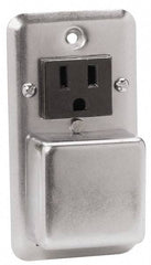 Cooper Bussmann - 125 VAC/VDC, Indicating Fuse Cover - For Use with 2-1/4 Inch Handy Boxes, FUSTAT Plug Fuses and FUSTRON Plug Fuses - Exact Tool & Supply