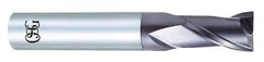 OSG - 3/16", 3/4" LOC, 3/16" Shank Diam, 2" OAL, 2 Flute, Solid Carbide Square End Mill - Single End, Diamond Finish, Spiral Flute, 30° Helix, Centercutting, Right Hand Cut, Right Hand Flute, Series 7020 - Exact Tool & Supply
