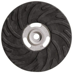 Made in USA - 7" Diam Locking Nut Disc Backing Pad - Soft Density, 8,500 RPM - Exact Tool & Supply