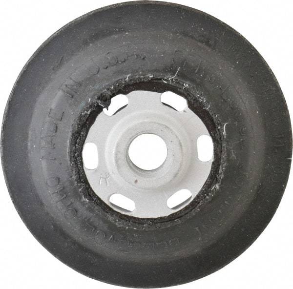 Made in USA - 4-1/2" Diam Disc Backing Smooth Backing Pad - 5/8" Shank Diam, Medium Density, 11,000 RPM - Exact Tool & Supply