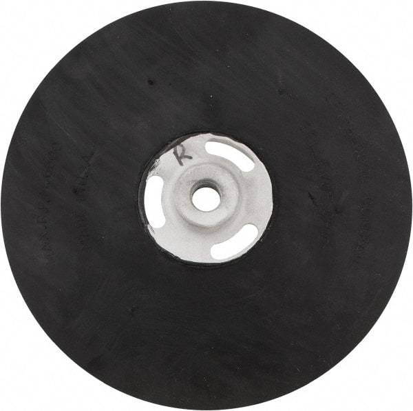 Made in USA - 9" Diam Locking Nut Disc Backing Pad - Medium Density, 6,500 RPM - Exact Tool & Supply