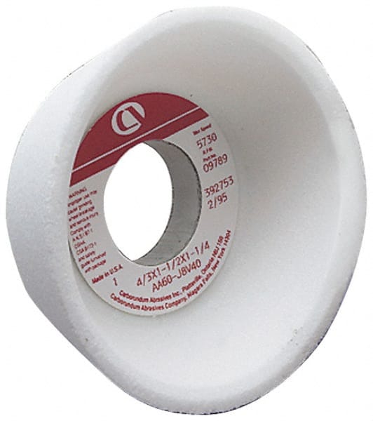 Grier Abrasives - 5 Inch Diameter x 1-1/4 Inch Hole x 1-3/4 Inch Thick, 80 Grit Tool and Cutter Grinding Wheel - Exact Tool & Supply
