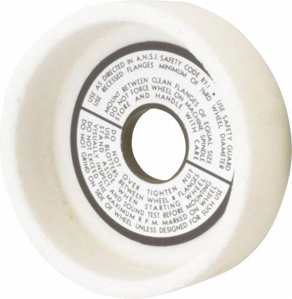 Grier Abrasives - 5" Diam, 1-1/4" Hole Size, 1-1/2" Overall Thickness, 60 Grit, Type 6 Tool & Cutter Grinding Wheel - Medium Grade, Aluminum Oxide, K Hardness, Vitrified Bond, 4,966 RPM - Exact Tool & Supply