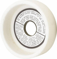 Grier Abrasives - 5" Diam, 1-1/4" Hole Size, 1-1/2" Overall Thickness, 60 Grit, Type 6 Tool & Cutter Grinding Wheel - Medium Grade, Aluminum Oxide, K Hardness, Vitrified Bond, 4,966 RPM - Exact Tool & Supply