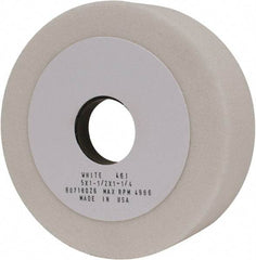 Grier Abrasives - 5" Diam, 1-1/4" Hole Size, 1-1/2" Overall Thickness, 46 Grit, Type 6 Tool & Cutter Grinding Wheel - Coarse Grade, Aluminum Oxide, J Hardness, Vitrified Bond, 4,966 RPM - Exact Tool & Supply