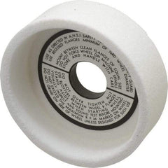 Grier Abrasives - 5" Diam, 1-1/4" Hole Size, 1-1/2" Overall Thickness, 60 Grit, Type 6 Tool & Cutter Grinding Wheel - Medium Grade, Aluminum Oxide, H Hardness, Vitrified Bond, 4,966 RPM - Exact Tool & Supply